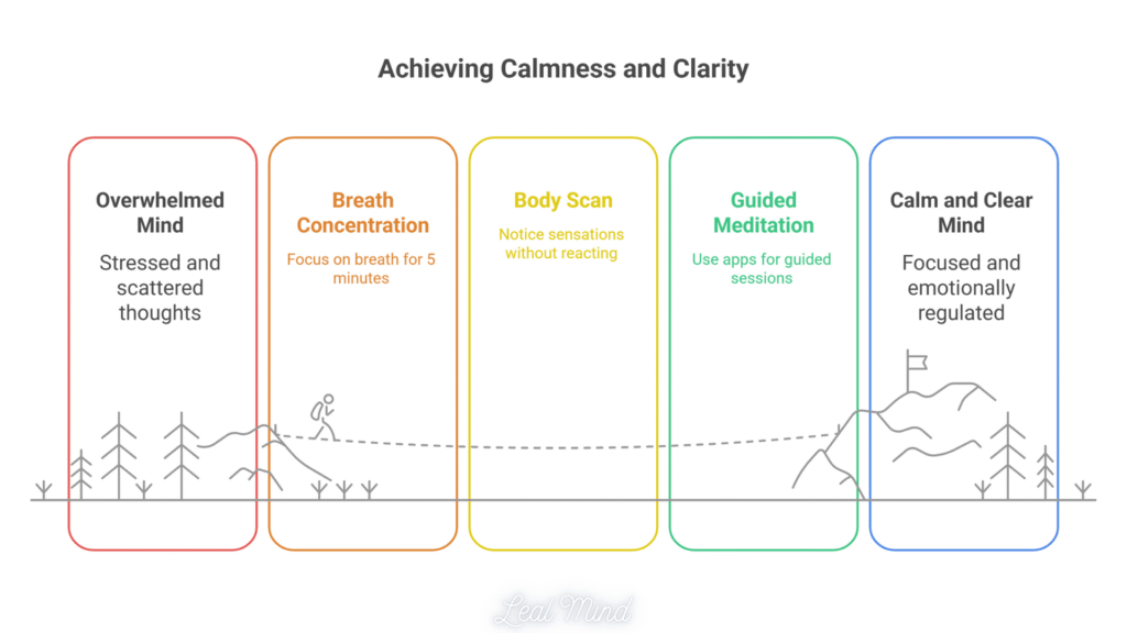 achieving calmness and clarity through mindfulness and meditation