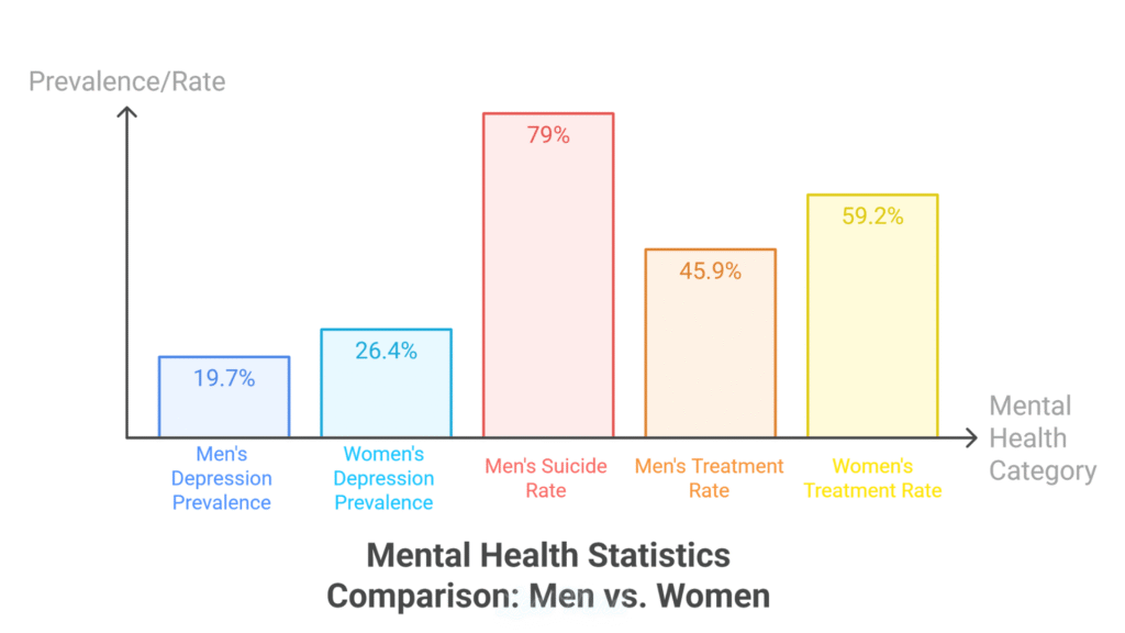 men and women mental health statistics